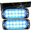 RIGIDON 2x 12 LED lampada di emergenza strobo barra led faretti fendinebbia | 12V 24V, 4,3 pollici, senza interruttore, blu, impermeabile, per auto fuoristrada camion UTE ATV trattori barca 4x4 veicoli