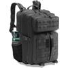 Jianyana Zaino militare da uomo - 45L 900D Oxford tessuto zaino impermeabile tattico per trekking all'aperto, campeggio, escursionismo, ecc., Nero - 45l, Zainetto