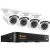 Anlapus 1080P Kit di Sorveglianza DVR 8CH H.265+ Videoregistrator con 4pcs Telecamera Esterno, Senza HDD, Visione Notturna, Allarme E-mail, P2P