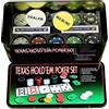 Lynkaye Set di chip da poker con scatola di immagazzinaggio in alluminio, due mazzi di carte da gioco standard, Big Blind, chip stile casinò per Texas Home Game Holdem Poker Nights, Blackjack, giochi