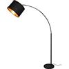meineWunschleuchte Lampada ad arco grande sporgenza nero oro - altezza 171 cm