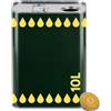 acquaverde | 1 Lattina per Olio di Oliva, Verde con Litografia Gocce Oro, in Metallo, Contenitore Alimentare, Latta da 10 Litri con Tappo Ermetico e Maniglia