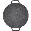 TOPINCN Piastra per Barbecue Rotonda Coreana, Piastre per Pentole BBQ Grill Padella per Piano Cottura Padella Circolare Piastra per Barbecue Coreana Utensili per Barbecue per Cucinare Al (Tipo di gas 36cm)