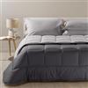Caleffi 13958, Cotone Bicolor Trapunta per Matrimoniale Letto, Antracite