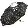happy rain Ombrello nero da donna con design a gocce che cambia colore in caso di pioggia Multicolore Mini ombrello tascabile apribile a mano. 95 cm