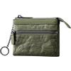 VULKIT Porta Carte di Credito Impermeabile EDC Pouch Dupont Paper Card Wallet con Portachiavi Rimovibile RFID Blocking Zip Pouch per Donne e Uomini