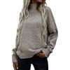 Kobilee Maglia Donna Invernale Lana Oversize Sweater Maglione Collo Alto Elegante Morbido Pullover Maglia Ampio Manica Lunga Curvy Felpa Dolcevita Cashmere Lungo