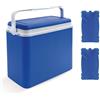 HW CASA ADRIATIC - Borsa Termica da 24 litri per Picnic, Frigo Portatile Spiaggia con 2 Ice Pack 500ml - Grande - Blue - Cooler Box