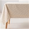 GAMUSI Tovaglia antimacchia tavolo rettangolare a pois piccoli, tinta unita, jacquard, impermeabile, 140 x 100 cm, tessuto al tatto, colore grigio chiaro
