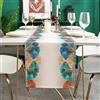 Kiatuniya Runner Tavola Moderno Verde Runner da Tavolo Rosso Oro Verdi Ginkgo Foglie Motivo Centro Tavola Decorazioni Lavabile Tovaglia Decorazioni Runner per Matrimoni Picnic Cucina 33x183cm