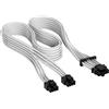 Corsair Cavo PSU PCIe 5.0 12 V HPWR 600 W con manicotto singolo di alta qualità tipo 5 12+4 pin - bianco