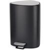 Joseph Joseph EasyStore Pattumiera a Pedale, 5 Litri, Coperchio con Chiusura Silenziosa, Secchio Rimovibile, Bagno, Camera da letto, Ufficio, Nero Matte