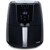 H.KOENIG Friggitrice ad aria FRY800, capacità 4 L, 7 programmi di cottura, temperatura regolabile da 80°C a 200°C, touch screen, cestello rimovibile, lavabile in lavastoviglie, 1400 W
