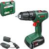 Bosch Trapano con percussione a batteria EasyImpact 18V-40 (1 batteria da 2,0 Ah, sistema 18 volt, in custodia per il trasporto)