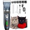 oneisall tosatrice per gatti a pelo lungo silenzioso, Kit di toelettatura per gatti a 2 velocità, Tagliacapelli cordless a basso rumore per cani gatti animali (blu)