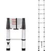 BOWEITI - Scala telescopica da 3,2 m, allungabile a un pulsante, in alluminio, pieghevole, design lento verso il basso, capacità massima di 330 lbs