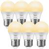 BHMAOYN Lampadina LED 12/24 V, E27, 5 W, luce bianca calda, 3000 K, 450 lm, set da 6 per camper, casetta da giardino, garage, nave e yacht