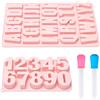2 Stampi In Silicone Per Torte: Lettere A-Z E Numeri 0-9, Grandi E Facili Da Sformare. Inclusi 2 Contagocce. Perfetti Per Dolci, Cioccolato, Ghiaccio E Creazioni Fai-da-te.