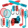 BRHE 2024 Switch Accessori sportivi per bambini Nintendo Switch Giochi, 10-in-1 famiglia Party Pack Set di accessori di gioco per Switch OLED Giochi sportivi