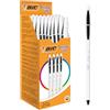 BIC Cristal Up, Penne Nere a Sfera, Punta Media 1.2mm, 20 Unità, Cancelleria Scuola e Ufficio, Scrittura Scorrevole