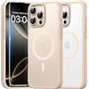 TAURI Cover per iPhone 16 Pro con Pellicola in Vetro Temperato,[Compatibile con MagSafe] Magnetica Custodia per Sottile Anticaduta - Oro Scuro