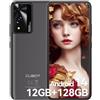 CUBOT Smartphone Android 14 Telefono Cellulare 128 GB ROM TF Carta 1TB Expand 48MP Fotocamera 6,56" Schermo 5100 mAh a10 Smartphone 4G Doppio SIM Face ID Nero