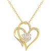 QUADRI - Collana Donna Pendente Cuore con Zirconi- Idee Regalo Donna - 45 cm e 5 cm Estensione - Colore Oro - Gioielli Donna Made in Italy