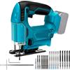 WingFly Seghetto Alternativo a Batteria per Makita 18V, Seghetto Alternativo Elettrico 2700 SPM con 10 Lame, Velocità variabile, Angolo Inclinato 0°-45° per Legno Plastica Metallo