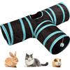 RongQiLBB Tunnel Per Gatti, Tunnel Tubo Animali 2 Vie / 3 Vie Pieghevole Tunnels Toy Conigli e Cani Per Uso Interni ed Esterni, Cuccioli, Gatti, Conigli Giocattolo (3 Voies)