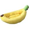 JISADER Cuccia per Cani, Cuccia per Tema Banana, Traspirante Lavabile Accogliente e Morbida per Animali di Piccola e Media Taglia 47x28x13 cm