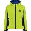 CMP - Giacca da bambino in softshell con cappuccio fisso, Acido-B. Blue, 110