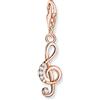 THOMAS SABO Ciondolo a forma di chiave in oro rosa 1899-416-14, misura unica, Argento sterling, Zirconia cubica