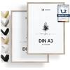 Heimlich® - Cornice - A3 29,7x42 cm, Legno di Rovere, Confezione da 2 - Cornici per Poster Piccole - Solo per Espositore a Parete