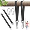 Jinsion 2 Pezzi Cinghie Amaca 50 cm × 25 mm, Fissaggio per Altalena, Kit di Cinghie per Appendere con 2 Moschettoni e Anelli a D, Cinghie per Amaca all'Aperto, Set di Swing Hanging per Giardino, Campeggio