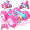 DEERC Macchina Telecomandata per Bambini, Auto telecomandata 4WD rosa per bambine, Auto acrobatica RC Giocattolo Rotante a 360° e leggera, Regalo giocattolo per ragazze 6+ anni