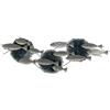 BigBuy Home Decorazione da parete blu argento ferro pesce 127,6 x 6,4 x 42,5 cm