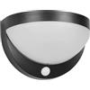 RL LIVE YOUR LIGHT Reality Leuchten LED Applique murale d'extérieur COBRE R24716132, Plastique Noir mat, LED 8 Watt, Hybride Solaire/Batterie, Capteur crépusculaire, Capteur de mouvement