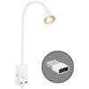 Briloner - Lampada da lettura con porta USB, interruttore on/off, orientabile, applique da interno, lampada da parete, lampada da letto, lampada da comodino, lampada da comodino, alta 50 cm, bianco