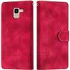 LiLuLa Cover per Samsung Galaxy J6 2018, Cover Samsung J6 2018 a Libro, Custodia in Pelle Galaxy J6 2018 Flip Libro con Magnetica [Portafoglio] Custodia Silicone TPU Antiurto (Rosso)