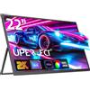 UPERFECT Monitor Portatile 2K 22 Pollici, Display Mobile Schermo IPS 2560 * 1440 Staffa Integrata Mini HDMI USB C per PC Laptop Cellulare Xbo Switch PS5, Secondo Monitor Compatibile VESA