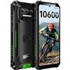 OUKITEL WP23 Android 13 Outdoor Cellulare 10,600 mAh Rugged Smartphone 6,517 pollici HD+ 7GB + 64GB 1TB Espandibile senza contratto 13MP+5MP Fotocamera 4G Dual SIM, IP68/NFC/OTG/GPS/Face ID, Verde