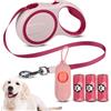 COZYPETS Guinzaglio per cani allungabile da 5 metri - Guinzaglio retrattile per cani fino a 30 kg con manico ergonomico, 3 sacchetti per cacca e dispenser ideale per addestramento e passeggiate