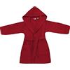 PERLARARA Accappatoio Pompea Junior Bambino Bambina Ragazzo Ragazza con Cappuccio anni 4-6 - 8-10 - 12-14 Spugna di Cotone 380gr/sqm In Scatola (Rosso 0003, 12/14)