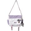 Inshere Aesthetic Crossbody Bag with Cute Pins and Ornament, Nylon Y2K Messenger Bag with Graffiti Pattern for Women Men Men Purple, Lilla