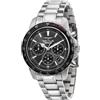 Sector Orologio Uomo SECTOR 550 R3273993002 Chrono Bracciale Acciaio Nero Sub 100mt