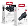 FORCELL CARBON Caricabatteria da auto Type C 3.0 PD20W + Type C 3.0 PD20W CC50-2C nero (Totale 40W)