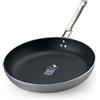 Pentole Agnelli Select Padella Family Cooking in Alluminio Cristallo con 1 Manico Diametro 32 Cm, Argento