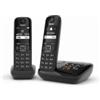 Gigaset As690A Duo Nero Telefono Cordless Doppio Vivavoce Segreteria