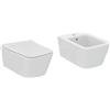 IDEAL STANDARD Sanitari sospesi Ideal Standard Blend Cube vaso AquaBlade bidet e coprivaso rallentato Coprivaso Slim Rallentato