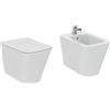 IDEAL STANDARD Sanitari filo muro Ideal Standard Blend Cube vaso AquaBlade bidet e coprivaso rallentato Coprivaso Slim Rallentato
